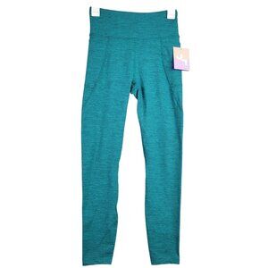 Womens Joy Lab Spruce Teal Leggings 7/8 Length High-Rise Size XS